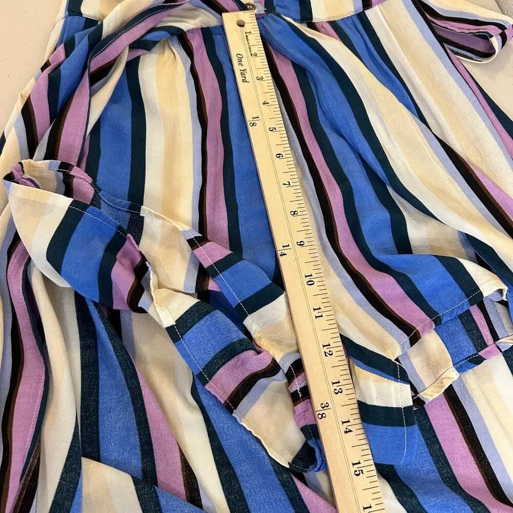 ASTR the Label Women's‎ Periwinkle Multi-Stripe Jumpsuit Romper Dress Size XS